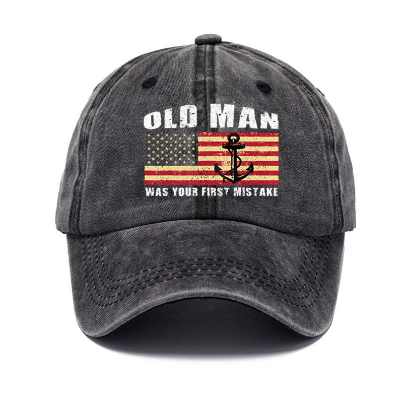 Wholesale Washed Cotton Printed Dad Hat Retro Baseball Cap